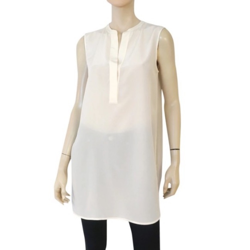 Vince Sleeveless Silk Popover Tunic